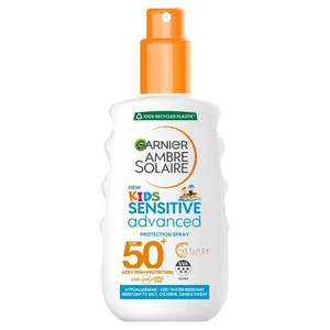 Ambre Solaire Kids Sensitive Sun Cream Spray SPF50+ 200ml - £2.40 @ Sainsbury's