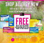Buy One Get One Half Price, Mix & Match On Selected Allergy Products + Get Free Next Day Delivery @ Superdrug