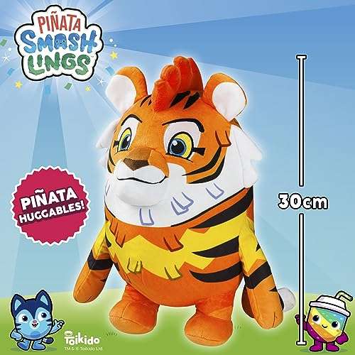 Pinata Smashlings Huggable Plush, Mo Tiger, Roblox Toys, Soft Toys, Ideal Gift, Official Pinata Smashlings Toy from Toikido