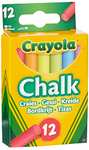 CRAYOLA Anti-Dust Coloured Chalk - Assorted Colours (Pack of 12) - £1.12 @ Amazon