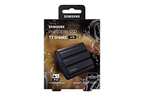 Samsung T7 Shield Portable SSD 4 TB - USB 3.2 Gen.2 External SSD £255.53 at Amazon