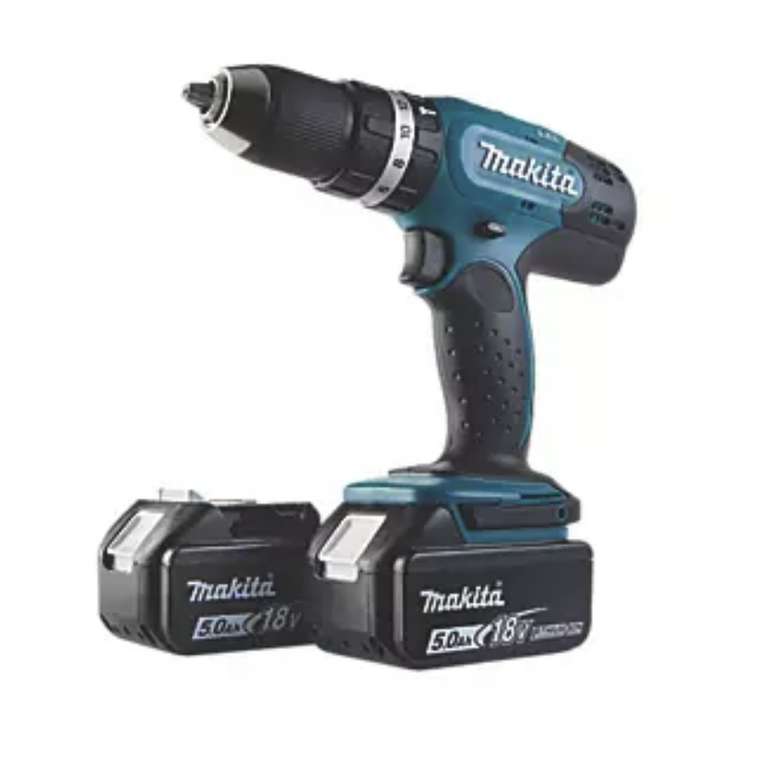 Makita 18V LXT Combi Drill with 2x5A 