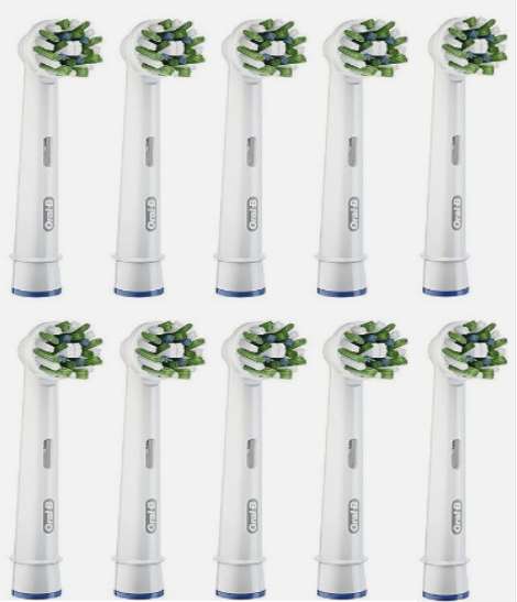 2 x Pack of 10 Oral-B Cross Action Electric Toothbrush Heads - White w.code at Healthmagasin1