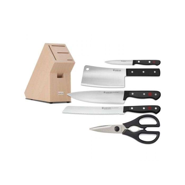 Wusthof Gourmet Knife Block with 5 Pieces