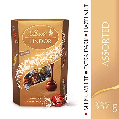 Lindt Lindor Assorted Chocolate Truffles Box Large 337g - £4.75 (+ possible 10% voucher + up to 15% subscribe and save) @ Amazon