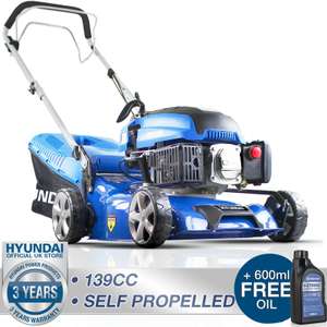 Hyundai 139cc Petrol Self Propelled Lawnmower £215.99 (UK Mainland) @ Hyundai on eBay