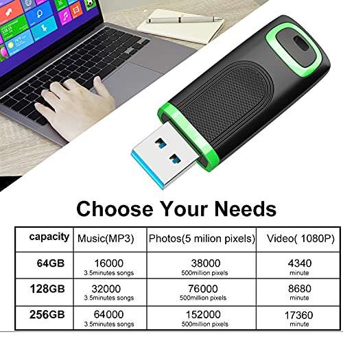 KEXIN USB Stick 128GB USB 3.0 Flash Drive - £7.64 - Sold by KTDISK / Fulfilled by Amazon