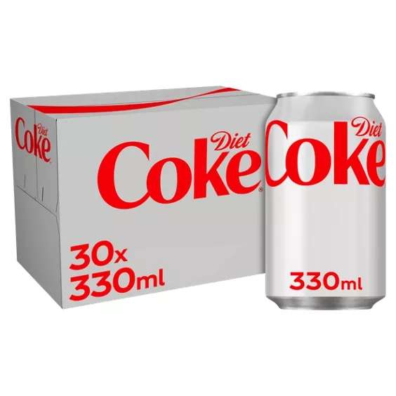 30 Cans Of Diet Coke are £12.50 and get £3.50 in cashpot for rewards members @ Asda