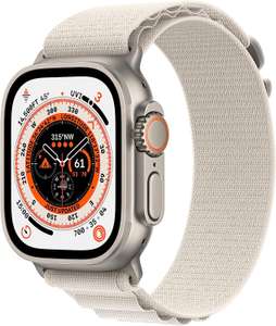 Apple Watch Ultra (GPS + Cellular, 49mm) Smart watch - Titanium Case with Starlight Alpine Loop