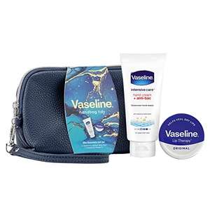 Vaseline Mini Essentials Handbag Tidy with lip balm and anti-bac hand & nails cream Festive Gift Set £4.04 @ Amazon