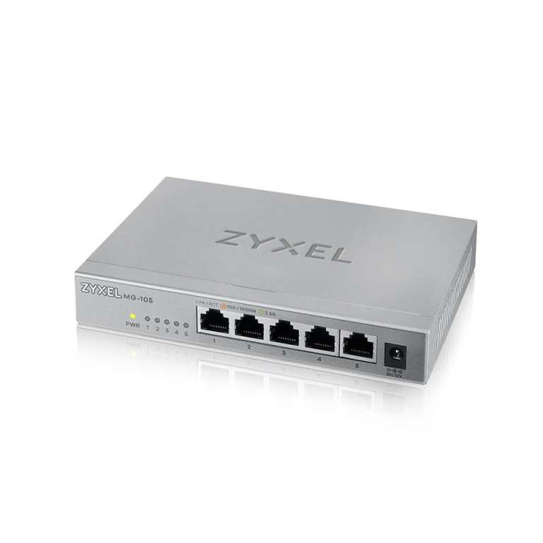 ZYXEL MG-105 5 Ports 2.5Gb/s Ethernet Switch £69.99 delivered @ Ebuyer