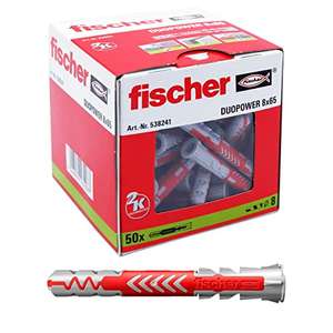 fischer 538241 DUOPOWER Wallplug, Red/Gray 65mm long £4.59 Prime Exclusive @ Amazon