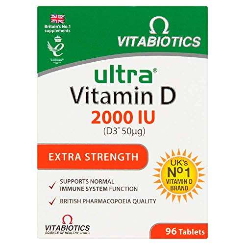 Vitabiotics Ultra Vitamin D Tablets 2000IU Extra Strength - 96 Tablets - £3.87 S&S w/voucher