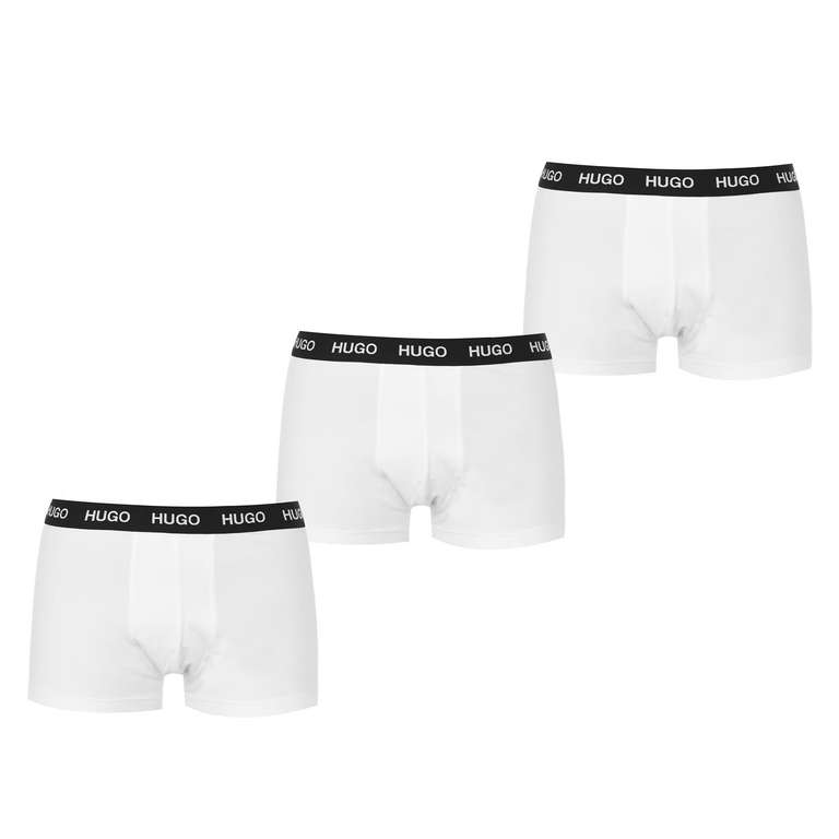Hugo 3 Pack Boxer Shorts (Navy/White, XS) - £11 (+£4.99 delivery) @ Sports Direct