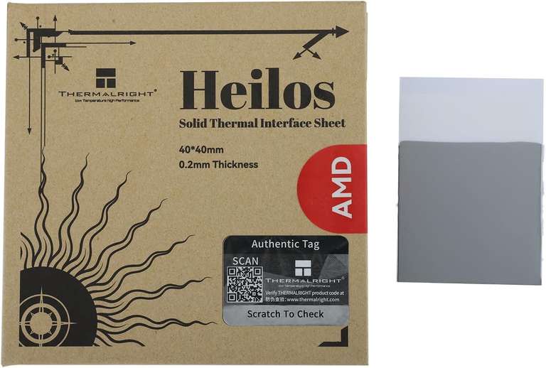 Thermalright Heilos Solid Phase Change Thermal Interface Sheet for Intel £3.99 / AMD £4.19 ( Honeywell PTM7950 ) @ THERMALRIGHT.EUR/FBA