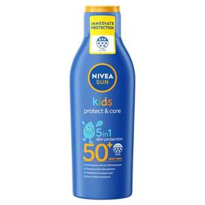 NIVEA SUN Kids Moisturising Sun Lotion SPF50+ (200 ml) - 2 for £10/£8.20 or 1 for £4.79 S&S