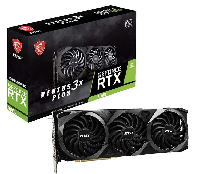 MSI GeForce RTX 3080 VENTUS 3X PLUS 12G OC LHR Gaming Graphics Card - £749.99 - Prime Exclusive @ Amazon