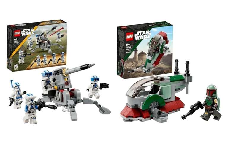 LEGO 75344 Star Wars Boba Fett Starship £7. 75345 Star Wars 501st Clone Troopers £14. Free click & reserve