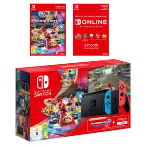 Nintendo Switch (Neon Blue/Red) + Mario Kart 8 Deluxe + Nintendo Switch Online 3m £259.99 / £233.99 with Student Beans @ Nintendo Store