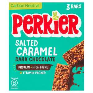 Perkier Salted Caramel & Dark Chocolate 3x37g Nectar Price + 100% Cashback via Greenjinn App