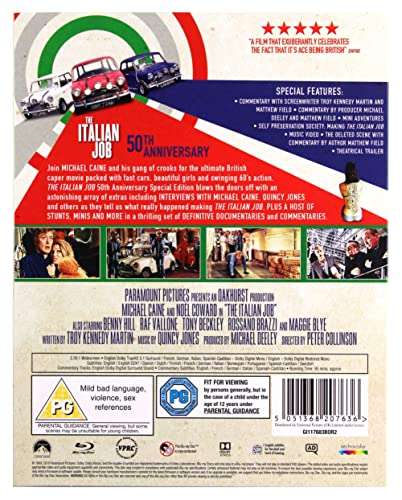 The Italian Job - 50th Anniversary Edition [Blu-ray] £5.95 @ Amazon