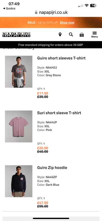 Napijiri up to 50% off sale e.g. Guiro short sleeves T-shirt £17.50