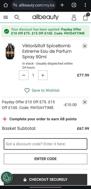 Viktor&Rolf SpiceBomb Extreme Eau de Parfum Spray 90ml - using app exclusive code