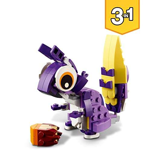 LEGO 31125 Creator 3in1 Fantasy Forest Creatures, Woodland Animal Toys Set for Kids - Rabbit to Owl to Squirrel Figures - £8.99 @ Amazon