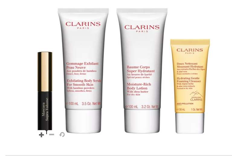 Buy 2 Clarins Items (1 to be skincare) and get 1500 Advantage Card Points and a Gift With Purchase at Boots.com