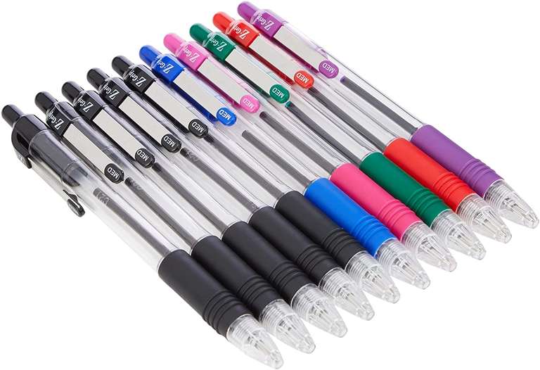 Zebra Z-Grip Retractable Ballpoint Pens, 1.0 mm, Pack of 10, Assorted Colours - £0.63 @ Tesco Forres