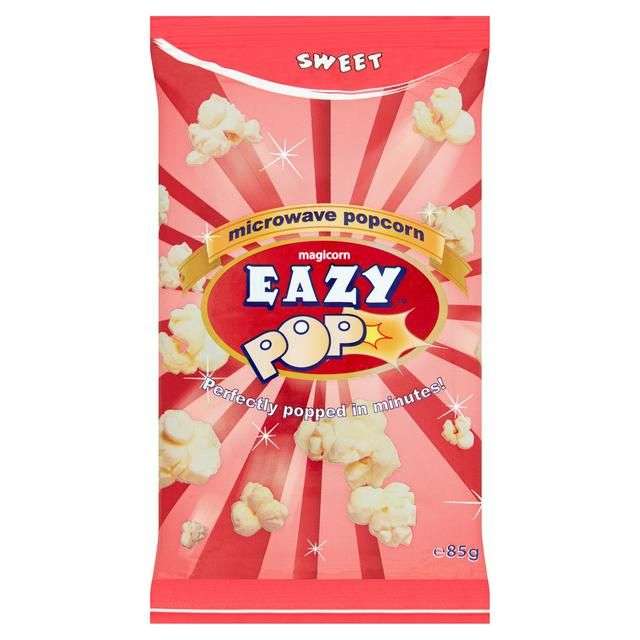 Eazypop Microwave Popcorn Sweet / Butter100g /Salted 85g 35p @ Sainsbury's