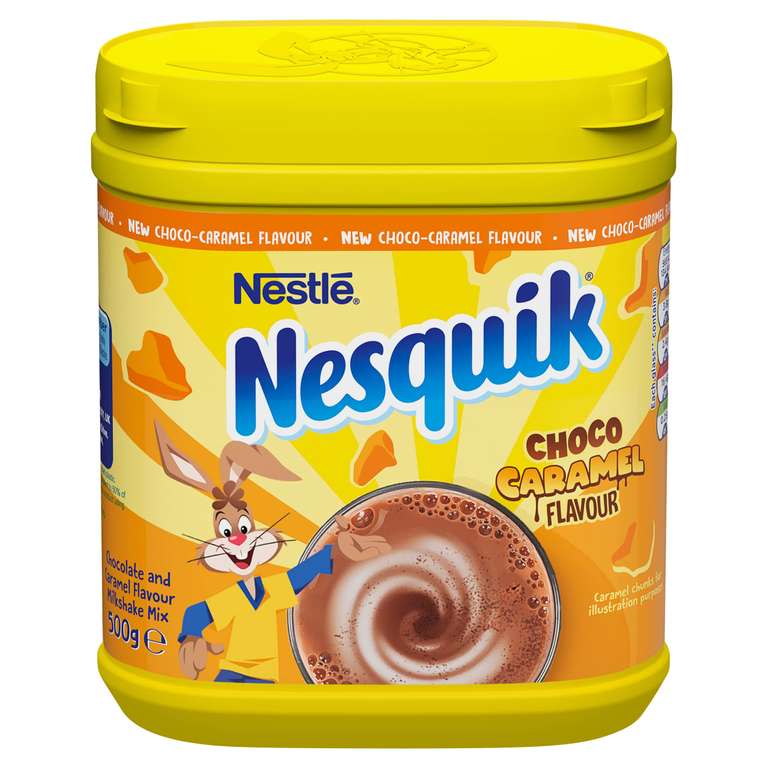 Nesquik Milkshake Mix Chocolate Caramel 500g (S&S £2.93)