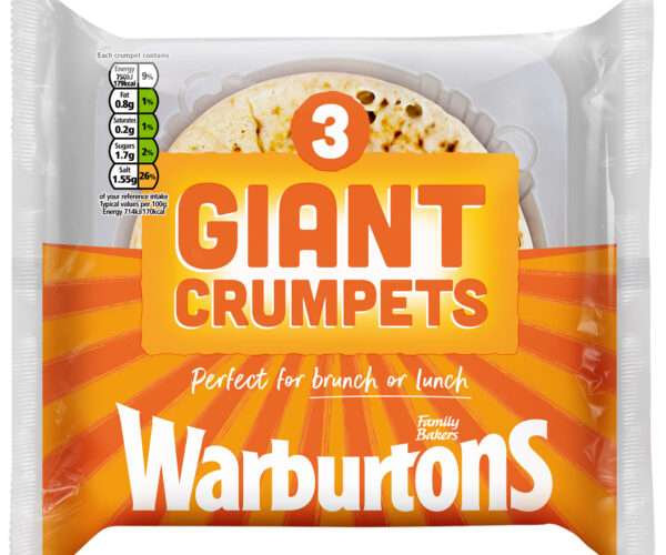 3 Warburtons Giant Crumpets - 75p with Nectar Card @ Sainsbury's