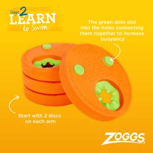 Zoggs Float Discs Armbands, Confidence Building Arm Bands, Starter Swimming Floats For Children, 2-6 years