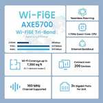 Tenda Nova Mesh Wi-Fi 6E AXE5700 Whole Home Tri-Band Mesh Wi-Fi 6E System, (MX21 Pro), 6G Band, Pack of 3