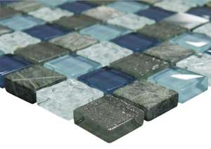 House of Mosaics Brixton Glass Mosaic Tile - 30cm x 30cm - £1 @ House of Mosaics