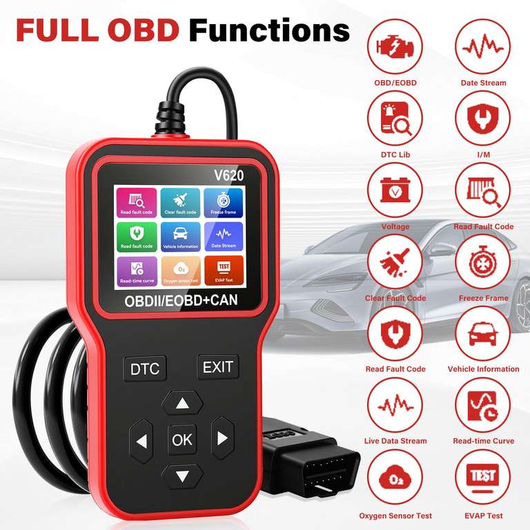 Vw Code Scanner diymore OBD2 Scanner Car Diagnostic Engine Fault Code Reader Database ...