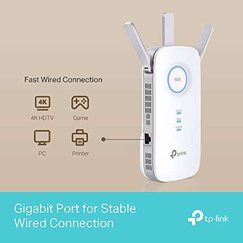 TP-Link AC1900 Gigabit Mesh Wi-Fi Range Extender/Wi-Fi Booster/Wi-Fi Repeater - £39.99 @ Amazon