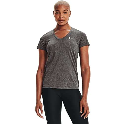 Under Armour Women Tech Short Sleeve V - Solid, Ladies (XS is