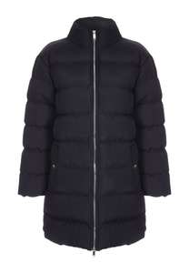 Womens Black Mid Length Padded Coat - £12 + £3.99 Delivery @ Peacocks