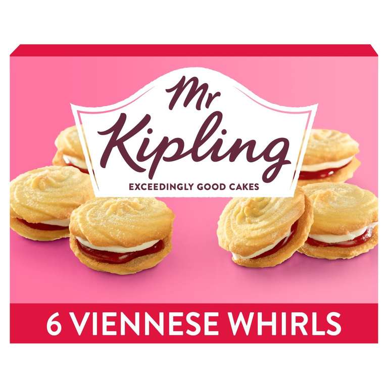 Mr Kipling Viennese Whirls 6 per pack - £1.25 @ Morrisons