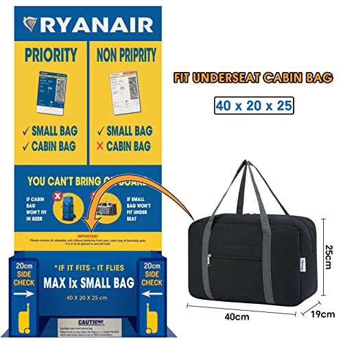 Ryanair Airlines Cabin Bag 40x20x25 Comes in Various colours - £10.39 including shoulder strap 20L