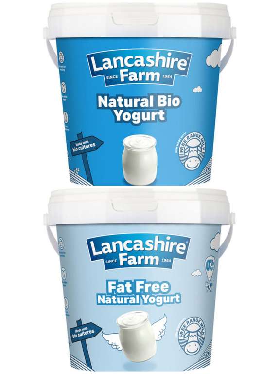 Lancashire Farm Natural Yogurt/Fat free 1kg £1 @ Asda