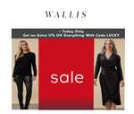 Extra 17% off includes Up to 50% Sale Delivery £3.99 Free on £75 Spend Wallis
