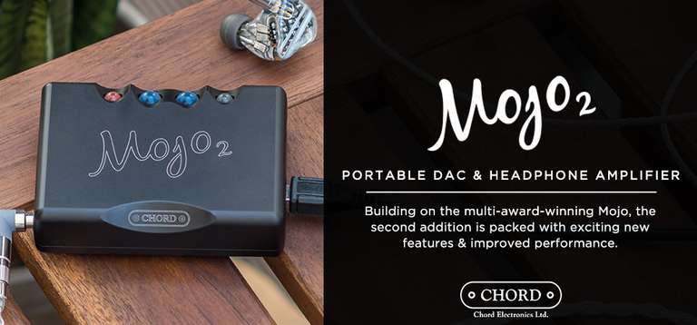 Chord Mojo 2 DAC and Headphone Amplifier with a free USB cable worth £69 and 5yr guarantee £395 at Peter Tyson