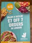 £7 off on 7 orders (London) using promo code @ Deliveroo