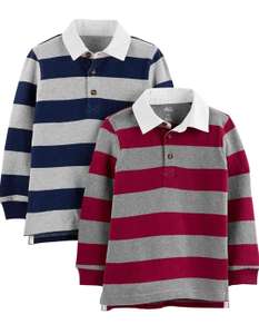 Simple Joys by Carter's Boy's 2-Pack Long-Sleeve Rugby Striped Shirts age 4 now £11.57 at Amazon