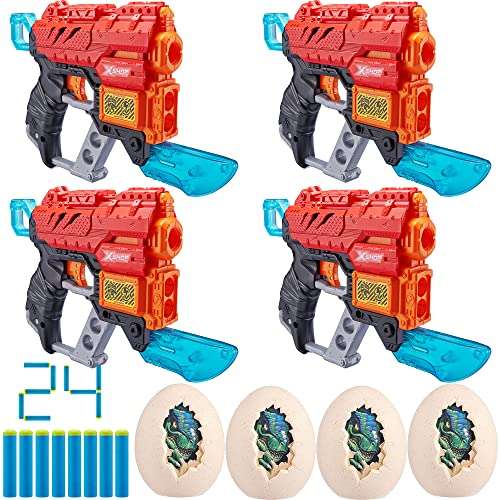 XSHOT 4874 X-Shot Attack Dino Extinct Foam Blaster (24 Darts, 4 Small Eggs), Blue, Single - £8.64 @ Amazon