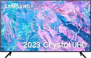 Samsung 85 Inch CU7100 UHD HDR Smart TV (2023) - 4K Crystal Processor, Adaptive Sound Audio, PurColour + Free Wall Bracket (EPP / Student)