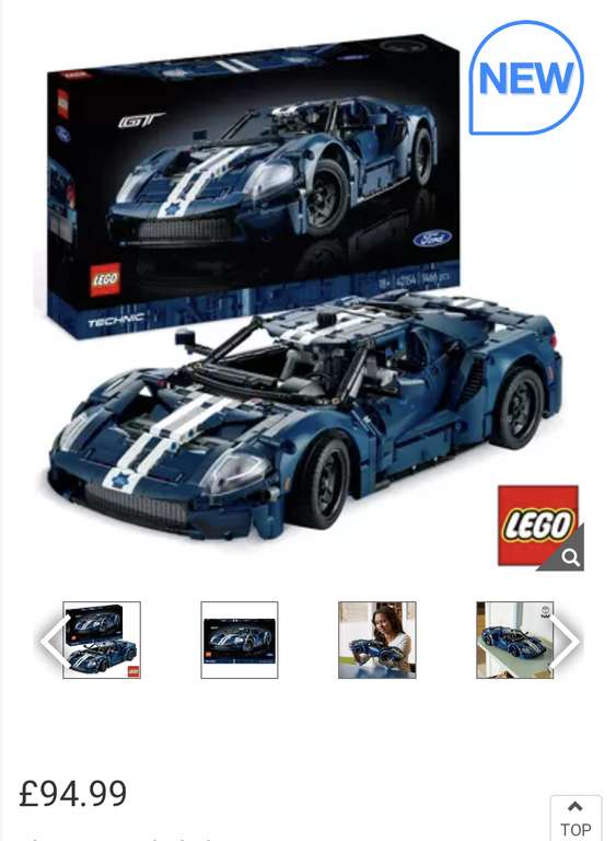LEGO Technic 2022 Ford GT - Model 42154 - £94.99 (Members Only) @ Costco